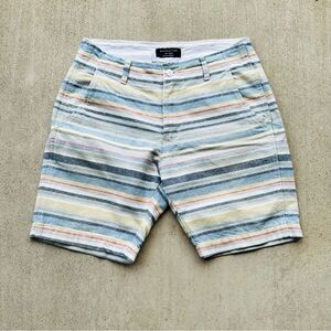 Matchstick Casual Shorts Men Size 32 Striped Cotton